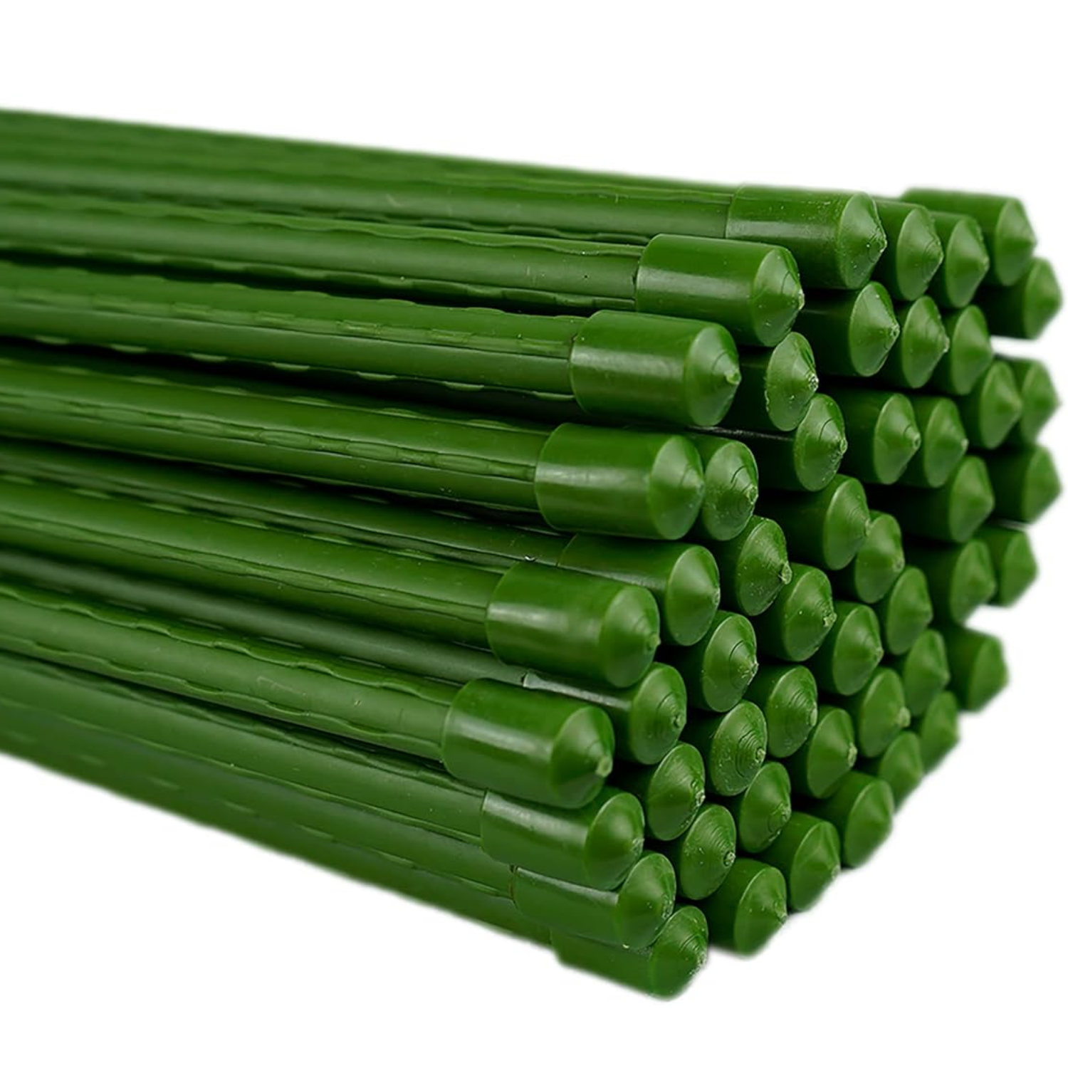 Bastoncini Supporto Piante Rampicanti Cannette Acciaio Plastificato Bastone 1,1 Ø x 120 cm Tutore Verde Giardino Orto Pomodori Melenzane