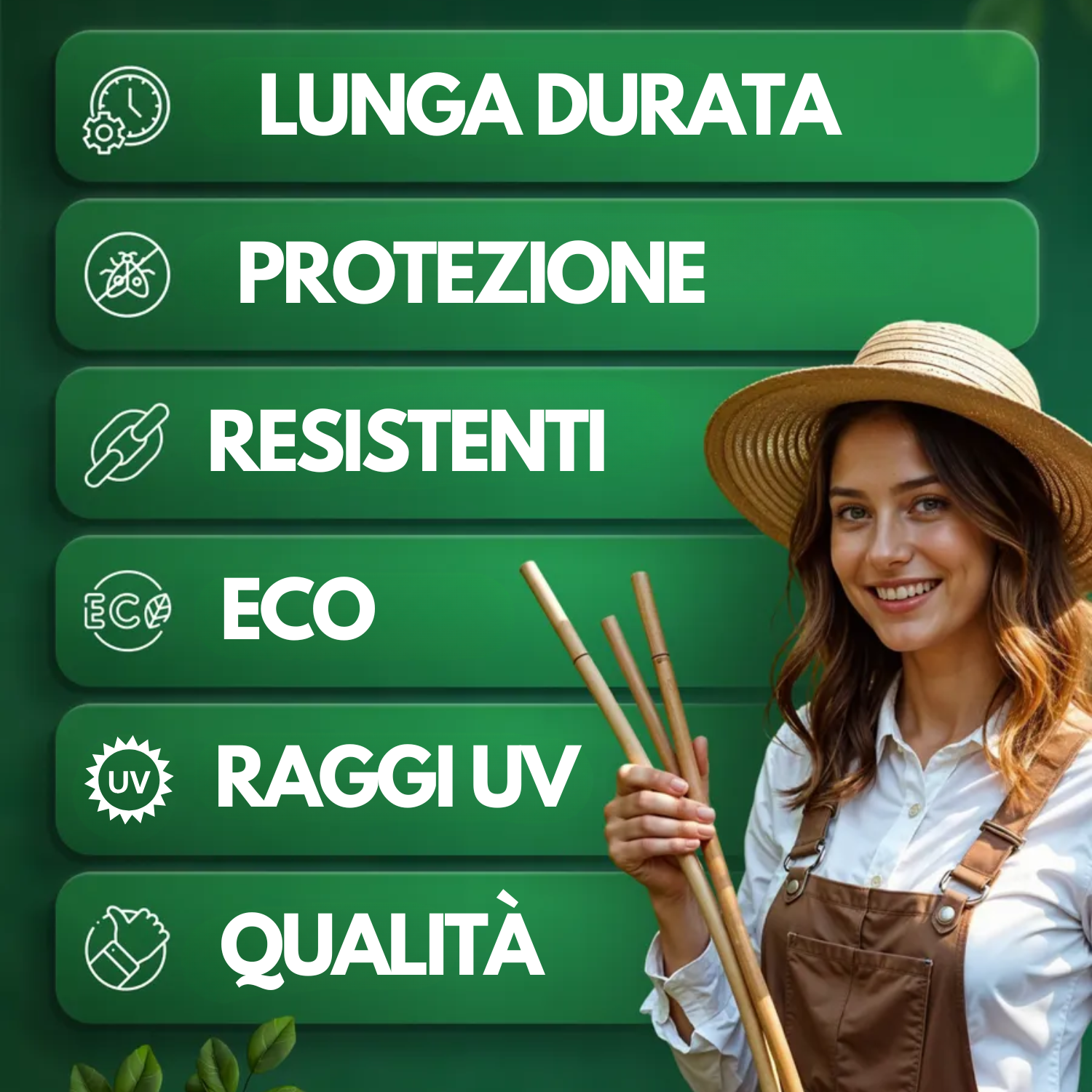 Canne Bambù Giardinaggio Naturali Cannette Bastoncini Supporto Piante Orto Sostegni Tutore Pali Resistenti Rampicanti Giardino Pomodori Melanzane