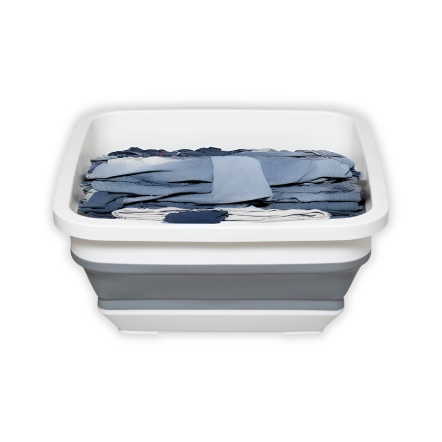 Cesto Portabiancheria Pieghevole Retrattile Plastica Capacità 8 Litri Contenitore Bucato Salvaspazio Portatile