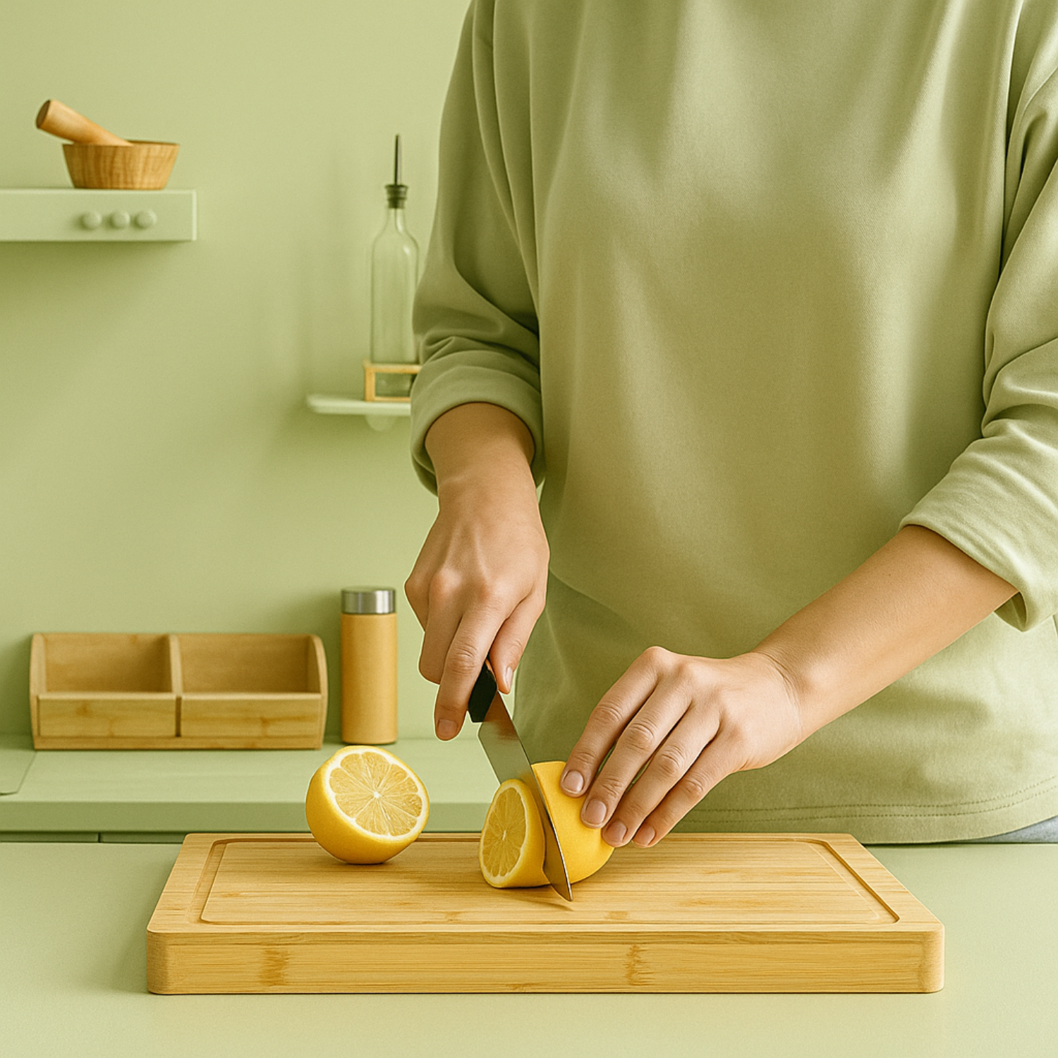 Tagliere Cucina Grande Legno Premium Quality Bambù Massiccio FSC Bordo Piano Lavoro Cucina 45 x 35,5 x 5 cm Professionale Antiscivolo Scanalatura Succhi Carne Cucina Salumi