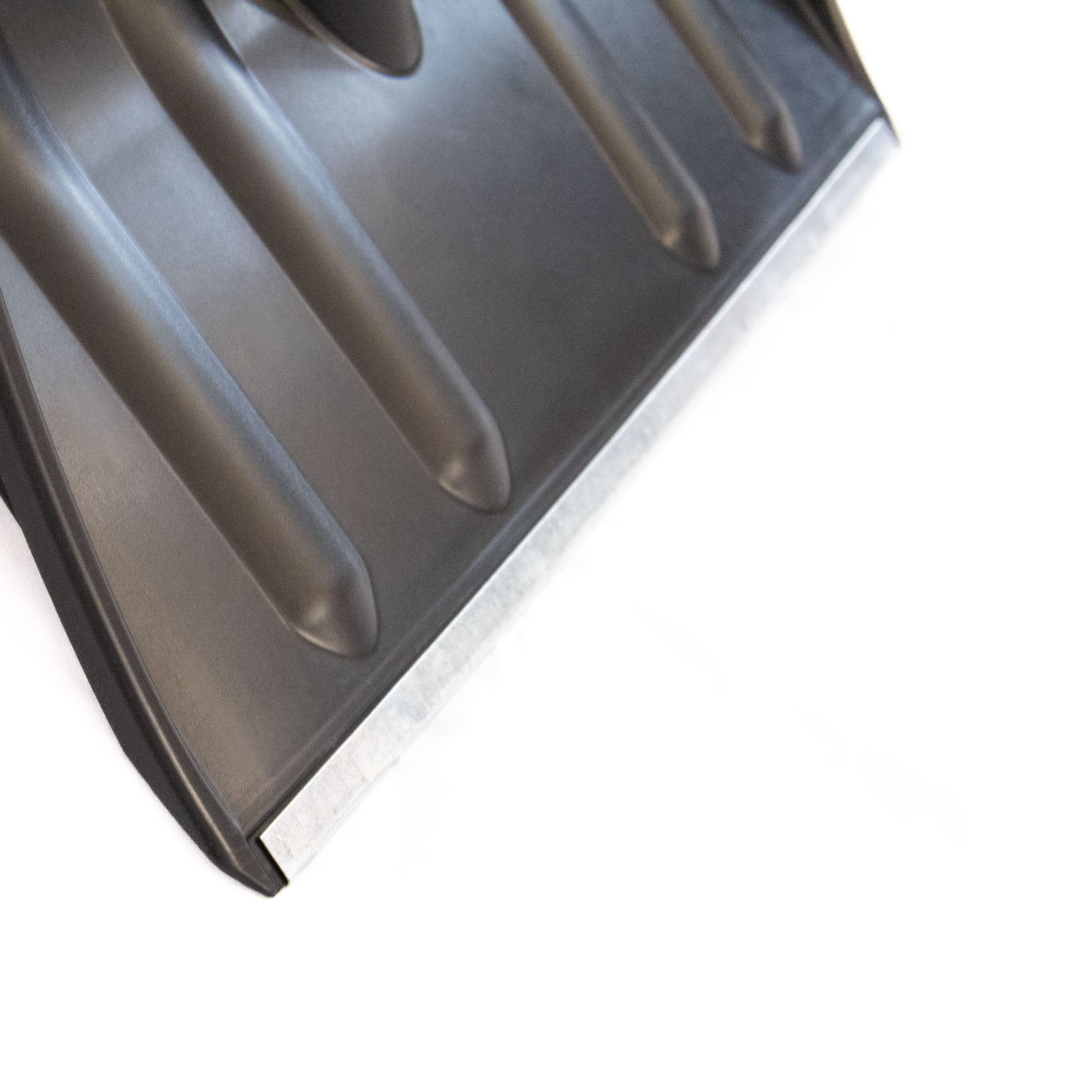 Pala da Neve Nera Multifunzione Manico Legno Lama in Plastica Rinforzata Resistente Bordo Metallo Larghezza Lavoro 40 cm Spala Neve Foglie Terreno Giardinaggio