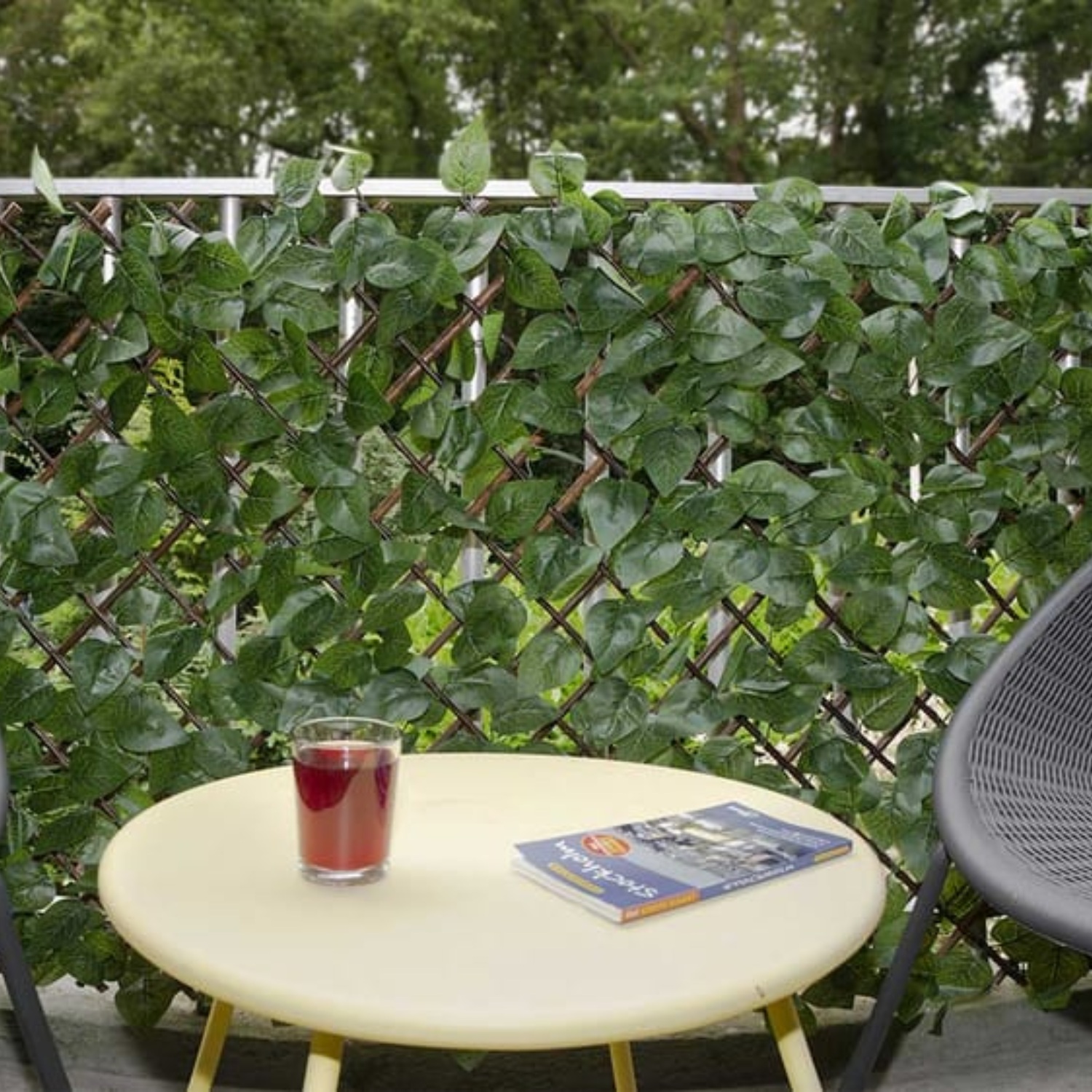 Siepe Finta Recinzione Verde Edera Sintetica Giardino Balcone Terrazzo Ringhiera Privacy Foglie Artificiali Resistente Realistica