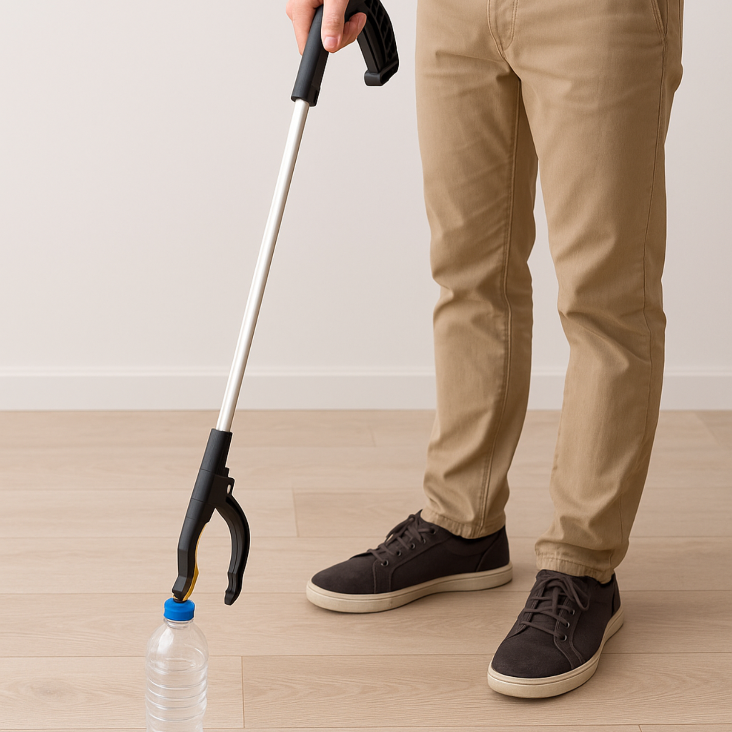 Pinza Prensile Anziani Bastone in Alluminio Raccogli Rifiuti Oggetti Adulti Disabili Morsetto Rotante 360° Zigrinato Portatile Raccoglitore Immondizia Giardino Casa Parco Spiaggia