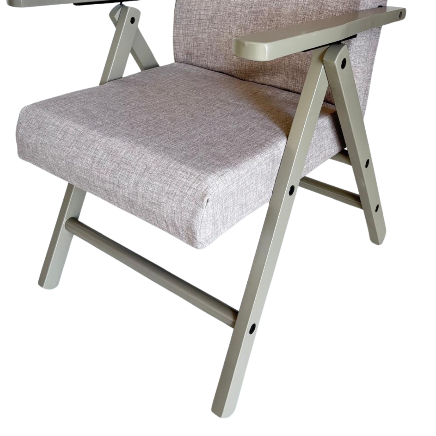 Poltrona Relax Tessuto Reclinabile Manuale Tortora Sedia Sdraio Confortevole Ergonomica