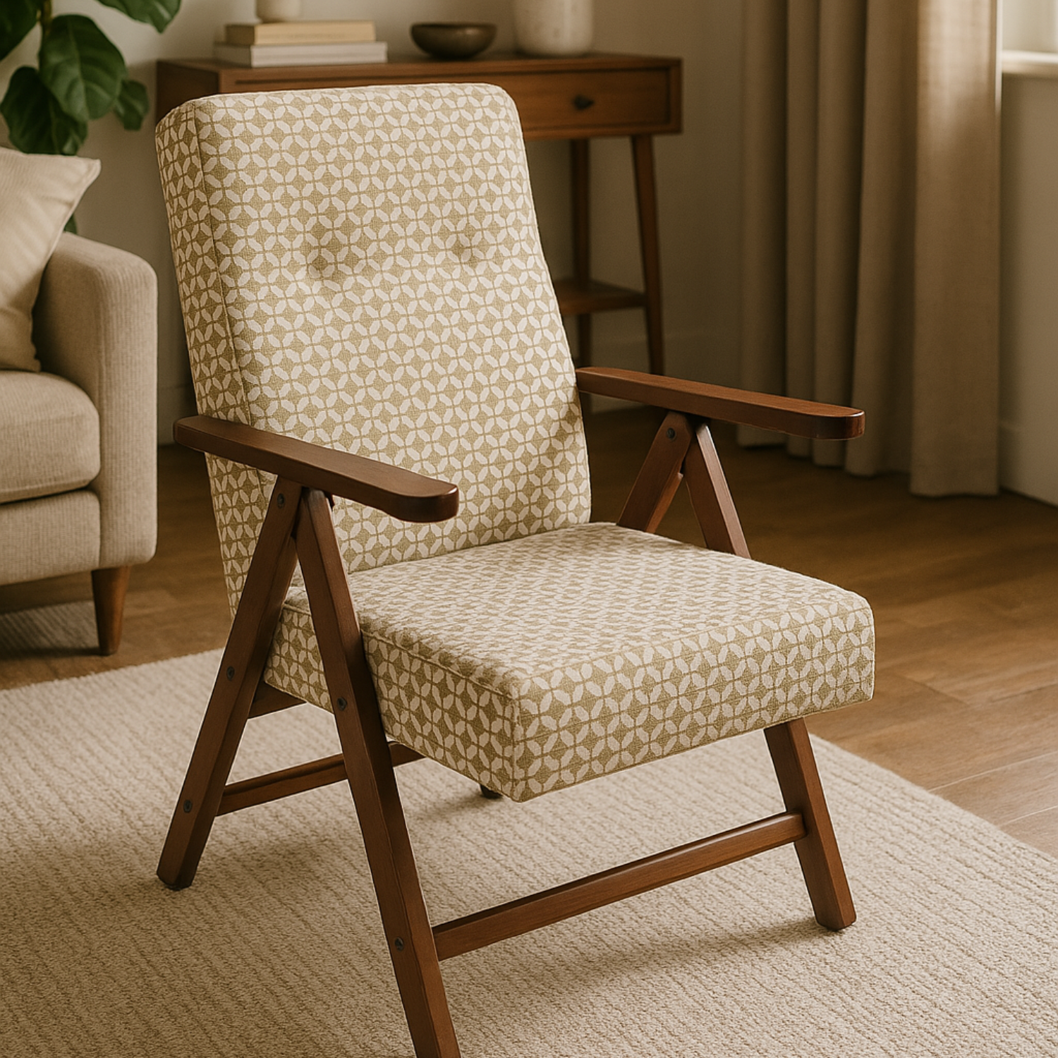 Poltrona Relax Tessuto Reclinabile Manuale Tortora Sedia Sdraio Confortevole Ergonomica