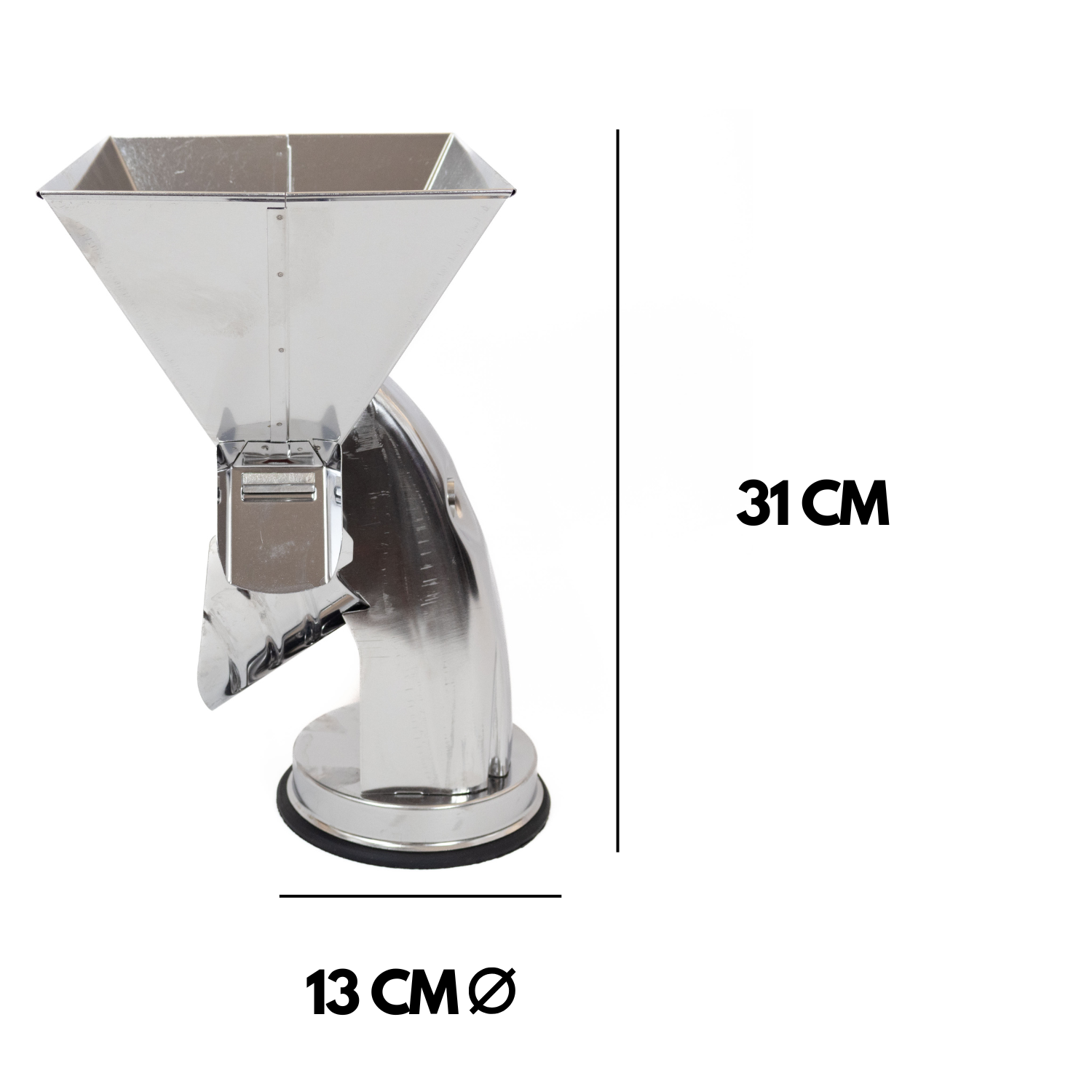 Spremipomodoro Manuale Acciao Inox Made in Italy Filtro Inossidabile Retina Ventosa Antiscivolo Passapomodoro Marmellate Confetture Uso Domestico