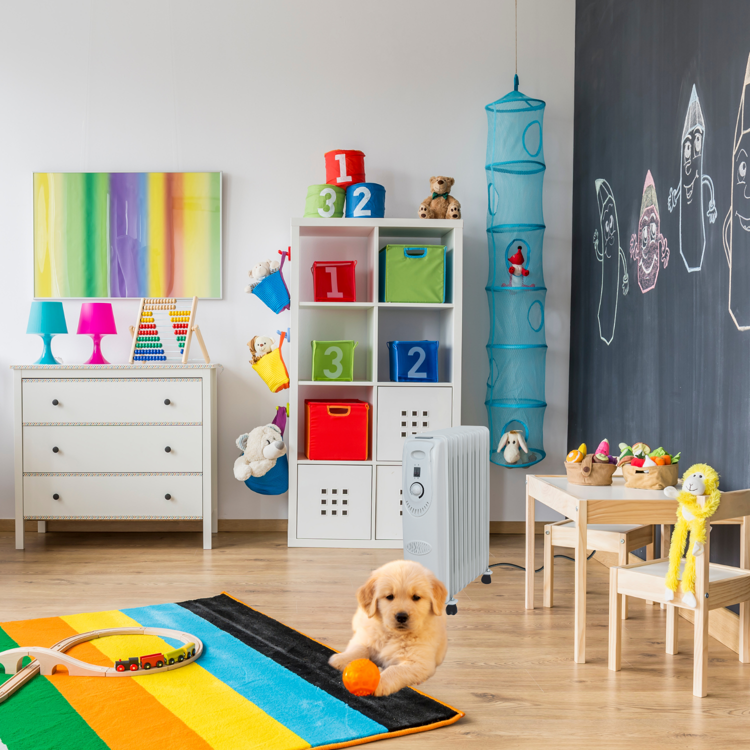 Radiatore Olio Elettrico Basso Consumo Bianco 9 Elementi 3 Livelli Riscaldamento Elettrico Termostato Regolabile Trasportabile 2000 W Protezione Surriscaldamento Casa