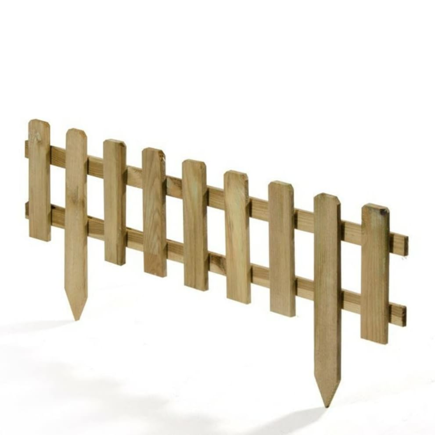 Recinzione Staccionata Giardino Aiuole Legno Bassa Pino Impregnato 75 x 32 cm Bordo Prato