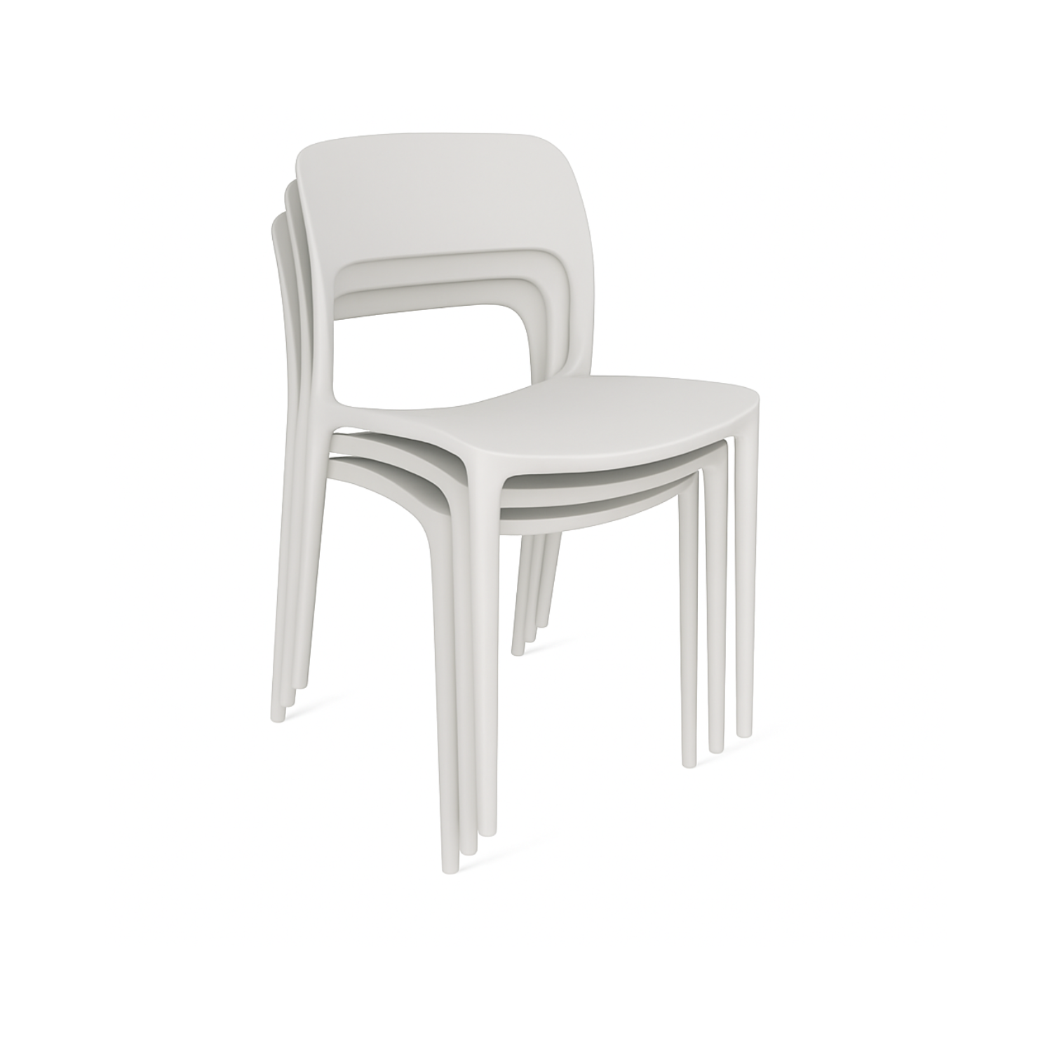 Sedia Bianca Polipropilene Impilabili Schienale Moderno Ergonomico Dimensioni 83 x 55 x 41 cm Interno Esterno Casa Ufficio Bar Ristorante