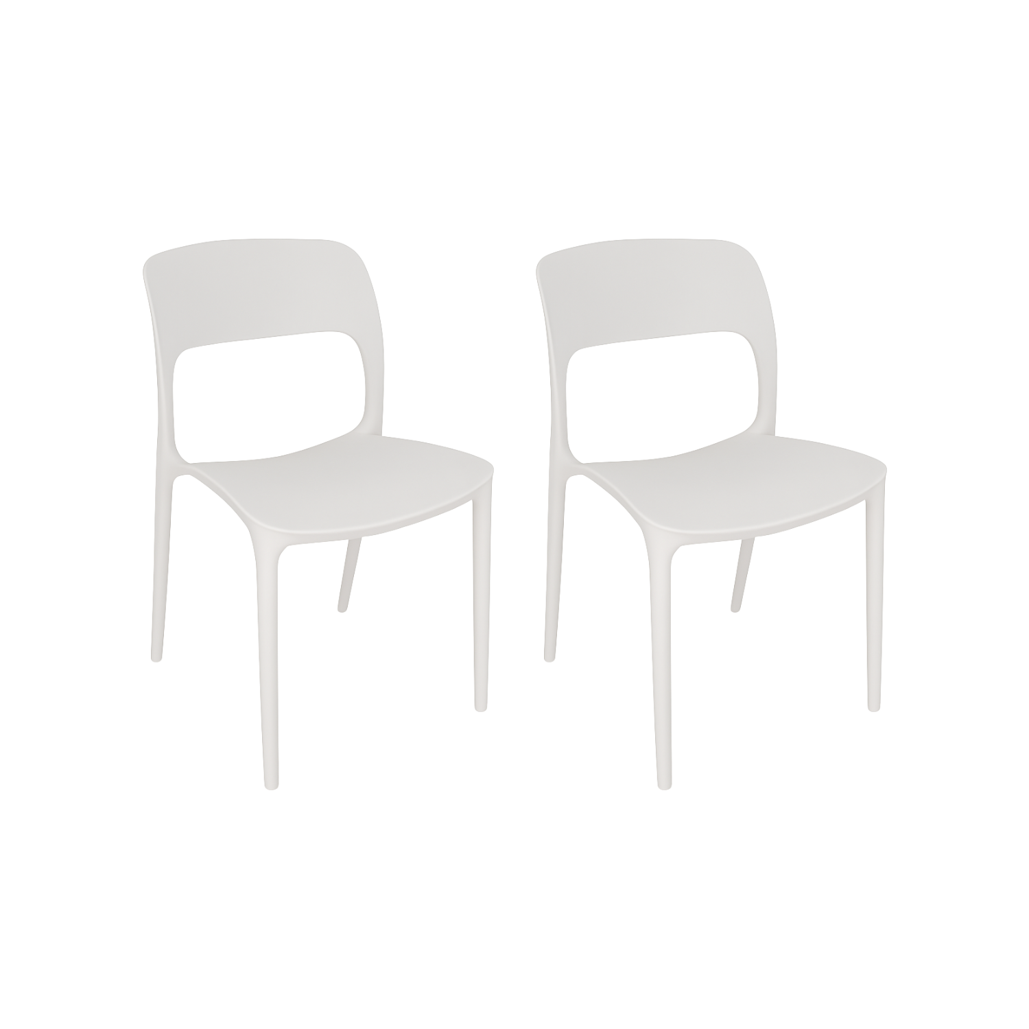 Sedia Bianca Polipropilene Impilabili Schienale Moderno Ergonomico Dimensioni 83 x 55 x 41 cm Interno Esterno Casa Ufficio Bar Ristorante