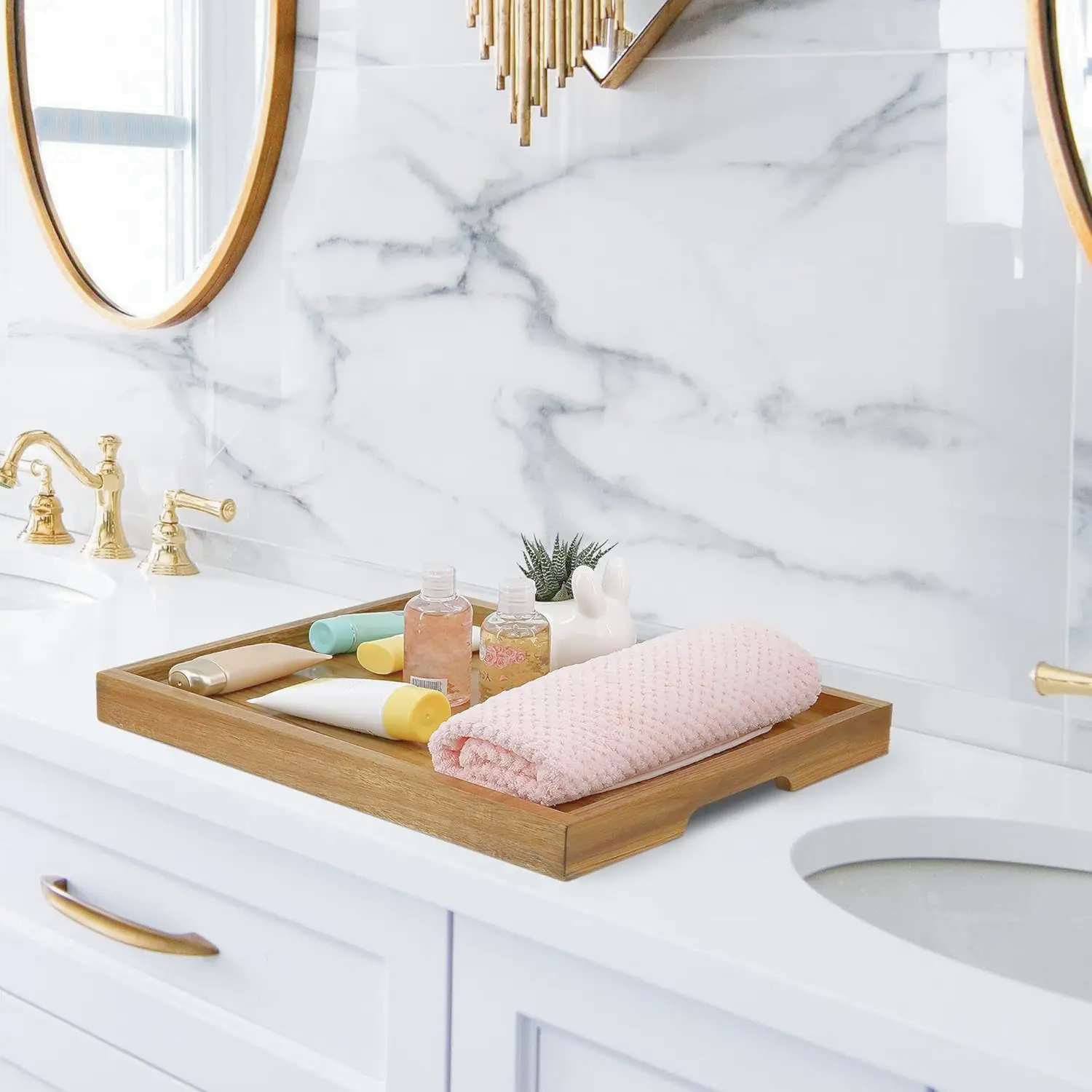 Vassoio Letto Pieghevole Bamboo Multifunzionale Colazione Dimensioni 50 x 30 x 22 cm Relax Design Naturale