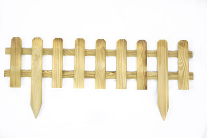 Recinzione Staccionata Giardino Aiuole Legno Bassa Pino Impregnato 75 x 32 cm Bordo Prato