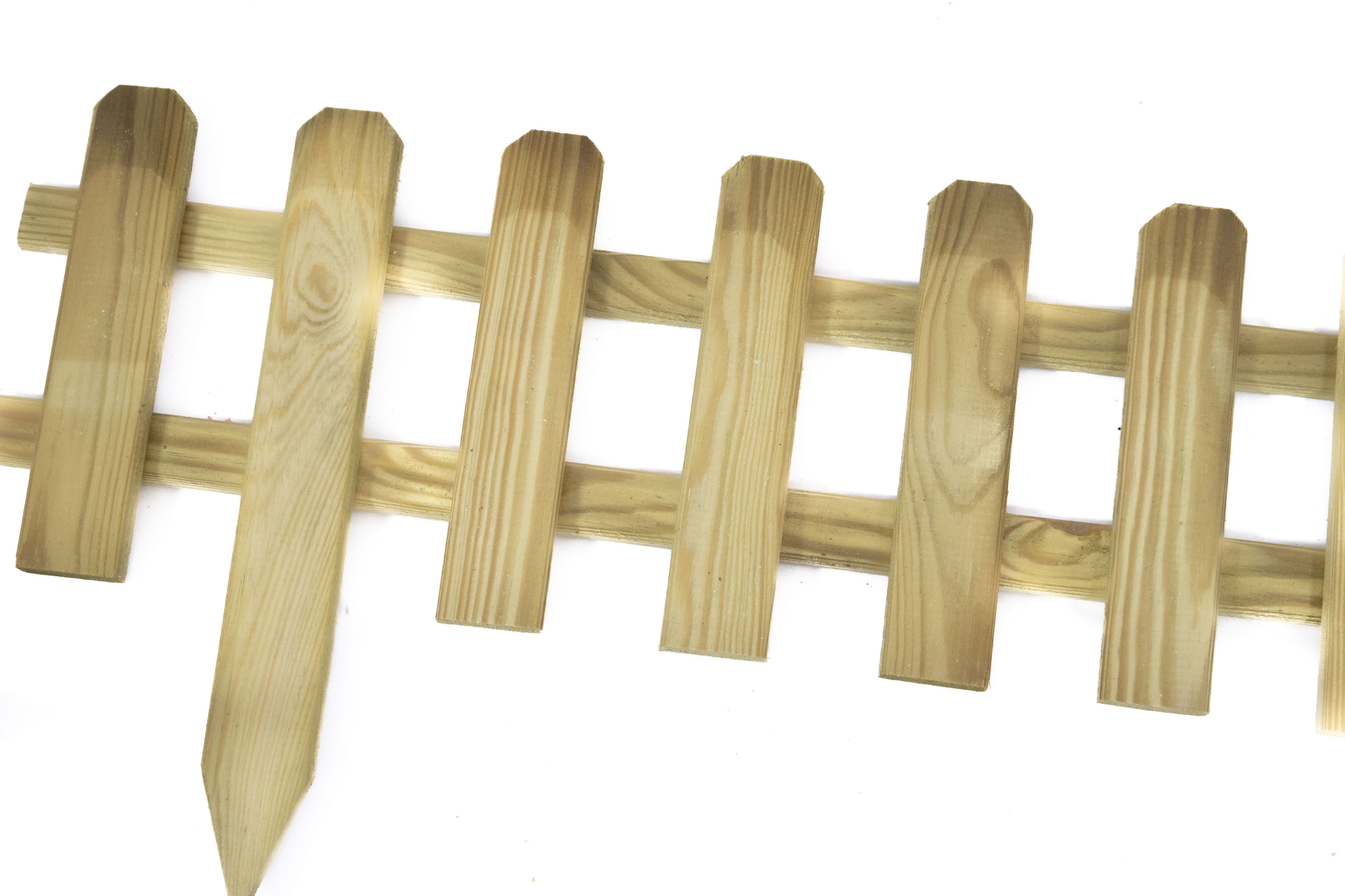 Recinzione Staccionata Giardino Aiuole Legno Bassa Pino Impregnato 75 x 32 cm Bordo Prato