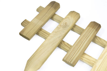 Recinzione Staccionata Giardino Aiuole Legno Bassa Pino Impregnato 75 x 32 cm Bordo Prato