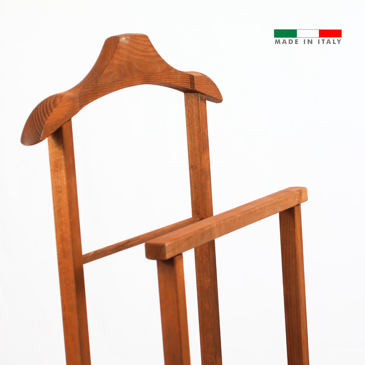 Asse da Stiro Legno Luxury Quality Porta Caldaia Faggio Con Indossatore Appendiabiti Legno Noce Salvaspazio Vestiti Rotelle Servo Muto Antiscivolo Stabile
