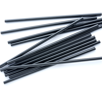 Cannucce Carta Nera Biodegradabili Compostabili Ecologiche Cannuccia Monouso Bastoncini Bevande Bibite Cocktail Caffè Compleanno Feste Casa Bar Ristoranti Eventi