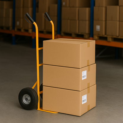 Carrello Con Ruote Portatutto Portapacchi Capacità Carico 200 Kg Acciaio Robusto Saliscale Trasporto Per Scale Officina Trasloco Lavori Arancione