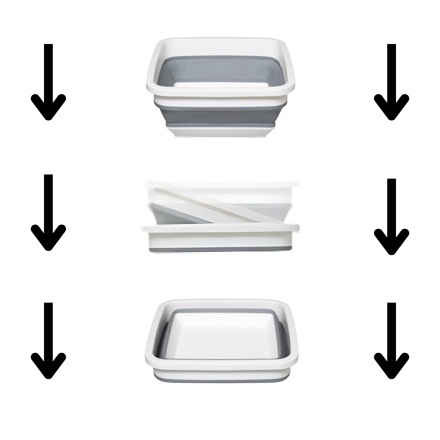 Cesto Portabiancheria Pieghevole Retrattile Plastica Capacità 8 Litri Contenitore Bucato Salvaspazio Portatile