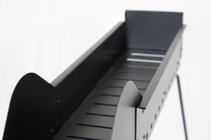 Cuocispiedini Carbonella Carbone Barbecue Acciaio Nero Dimensioni 80 x 14 x 75 cm Arrosticini Spiedini Gambe Richiudibili Resistente Fori Areazione Calibrati Feste Sagre Pic Nic Campeggio