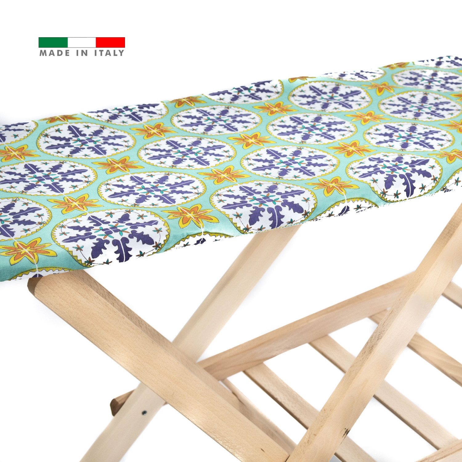 Asse da Stiro Legno Luxury Quality Porta Caldaia Faggio Con Indossatore Appendiabiti Legno Naturale Salvaspazio Vestiti Rotelle Servo Muto Antiscivolo Stabile