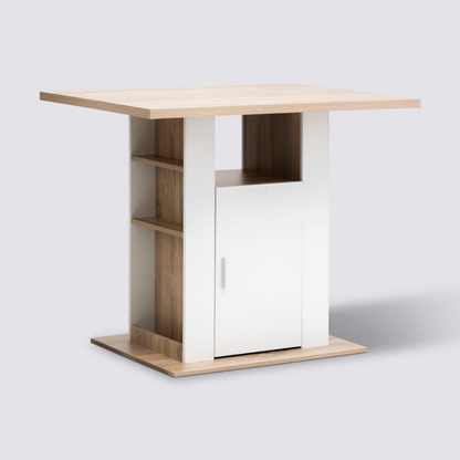 Isola Cucina Piano Lavoro Indipendente Mobile Cucina Credenza Legno Rovere 90 x 80 x 110 cm 2 Ante Cassetti Ripiani Moderno Tavolo Versatile Soggiorno Sala Pranzo