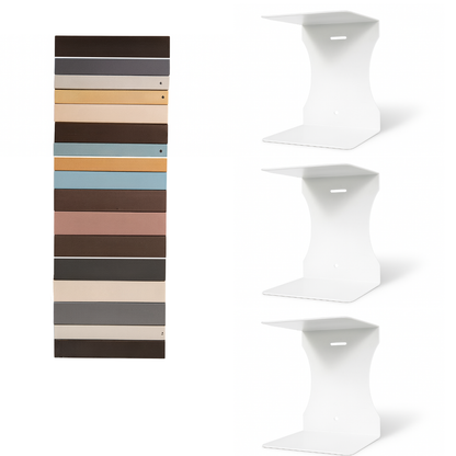 Mensole da Muro Bianche Invisibili Made In Italy Scaffale Libreria Sospese Parete 20 x 17 x 14,5 cm Finitura Metallo Moderne Soggiorno Camera Letto Bagno