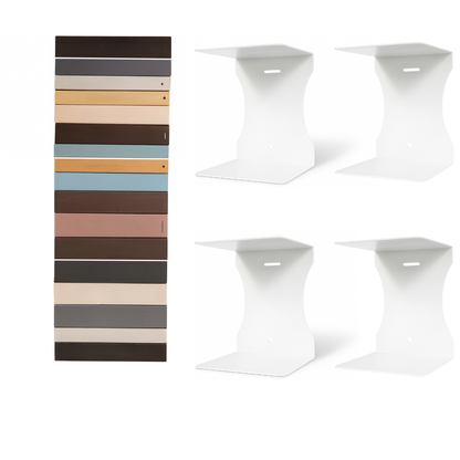 Mensole da Muro Bianche Invisibili Made In Italy Scaffale Libreria Sospese Parete 20 x 17 x 14,5 cm Finitura Metallo Moderne Soggiorno Camera Letto Bagno