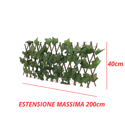 Siepe Finta Recinzione Verde Edera Sintetica Giardino Balcone Terrazzo Ringhiera Privacy Foglie Artificiali Resistente Realistica