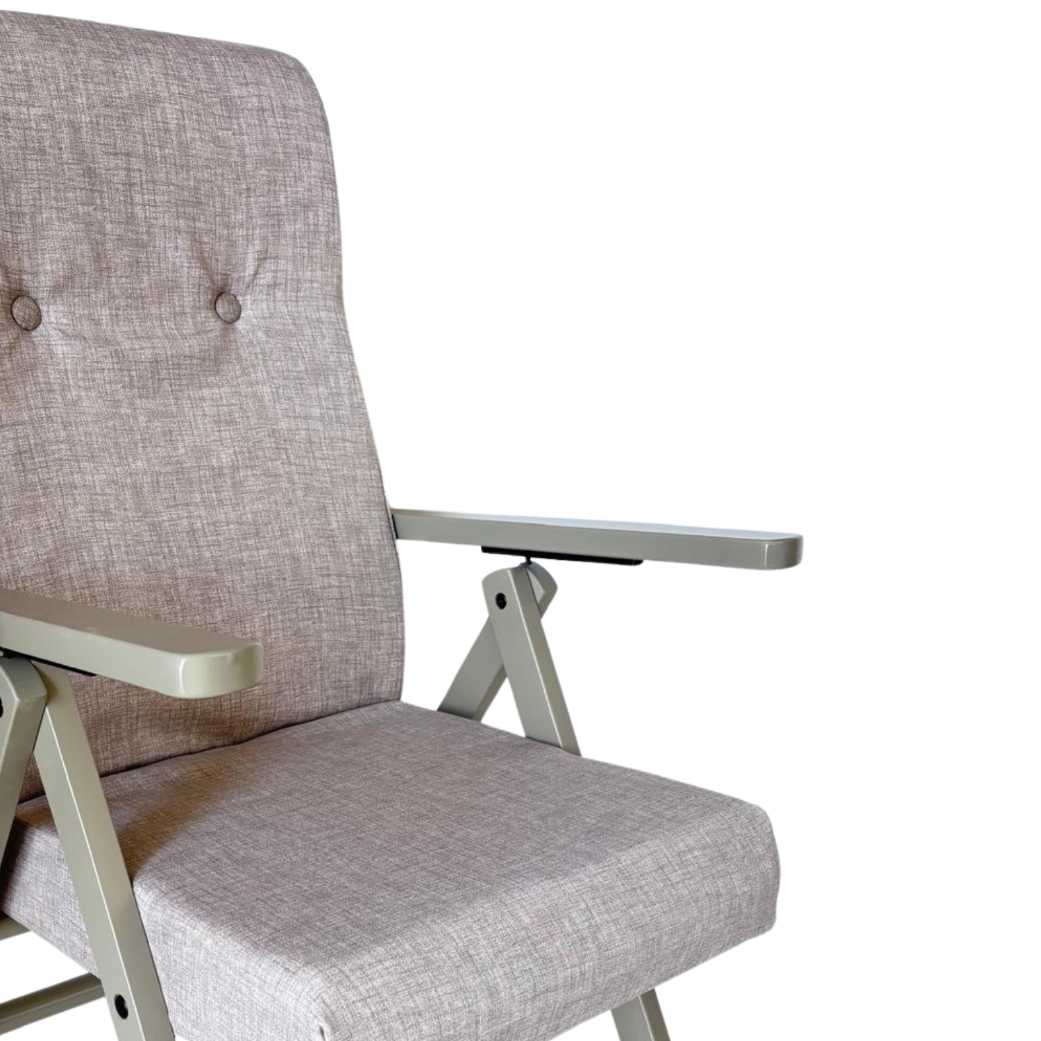 Poltrona Relax Tessuto Reclinabile Manuale Tortora Sedia Sdraio Confortevole Ergonomica