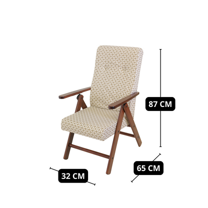 Poltrona Relax Tessuto Reclinabile Manuale Tortora Sedia Sdraio Confortevole Ergonomica