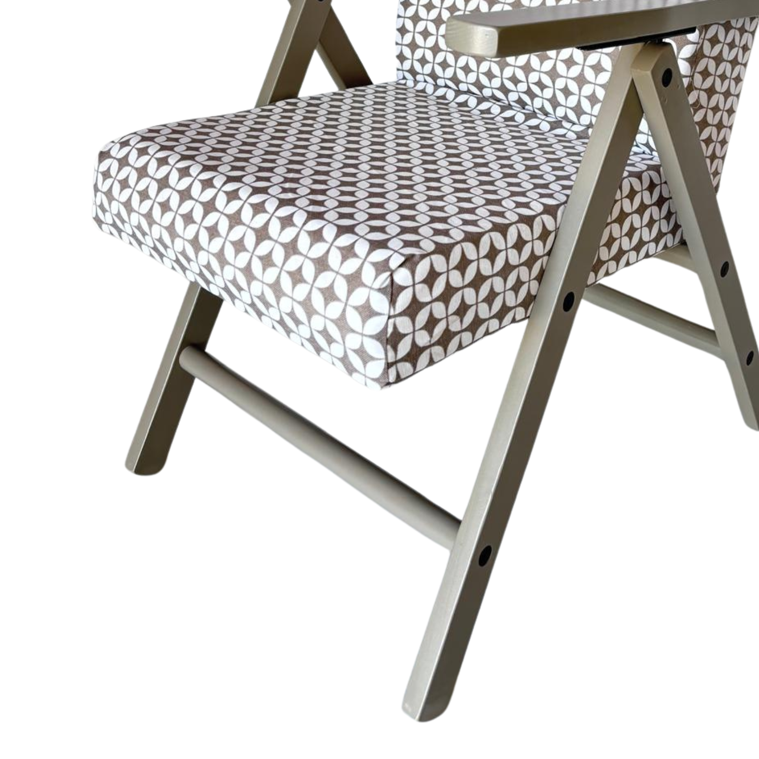 Poltrona Relax Tessuto Reclinabile Manuale Tortora Sedia Sdraio Confortevole Ergonomica