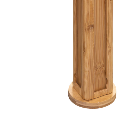 Portacapsule Bambù Rotante Caffè Organizzatore 32 Capsule Cialde Supporto Verticale 29 x 10 cm Cucina Bar Ufficio
