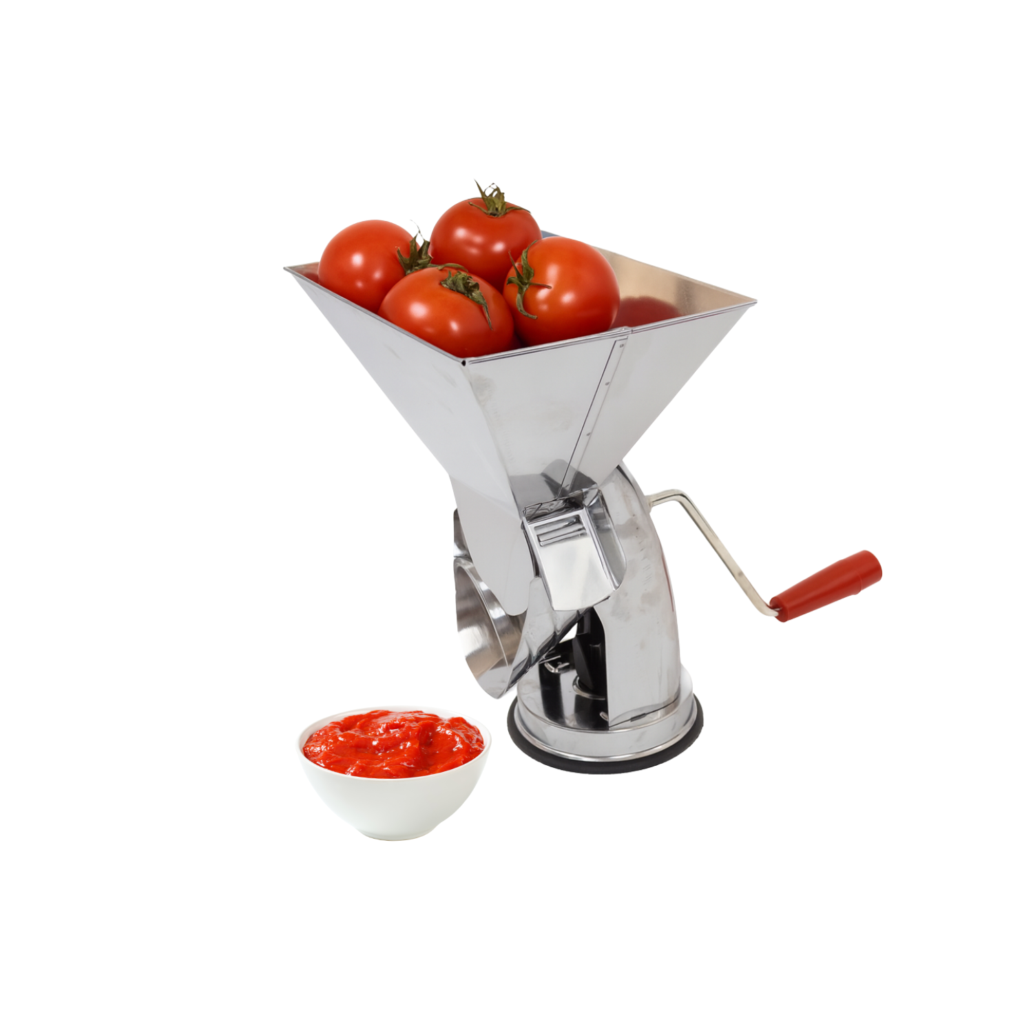 Spremipomodoro Manuale Acciao Inox Made in Italy Filtro Inossidabile Retina Ventosa Antiscivolo Passapomodoro Marmellate Confetture Uso Domestico