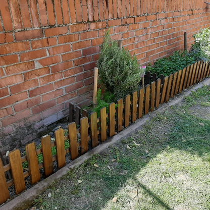 Recinzione Staccionata Giardino Aiuole Legno Bassa Pino Impregnato 75 x 32 cm Bordo Prato