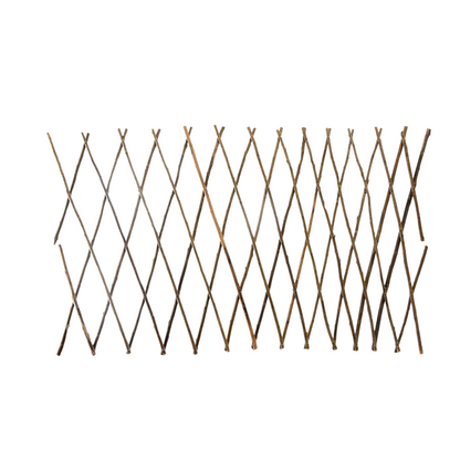 Recinzione Traliccio Estensibile Rami Vimini Legno 40 x 200 cm Naturale Esterno Interno Piante Rampicanti Giardino Ringhiera Balcone Terrazza Reticolato Privacy