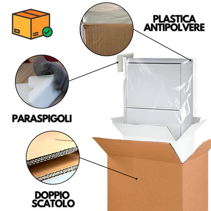 Scarpiera Salvaspazio Slim Set da 3 Metallo 3 Ante Bianca Dimensioni 105 x 50 x 15 cm Ripiani a Ribalta Sincronizzati Porta Scarpe Assemblata Ingresso Camera