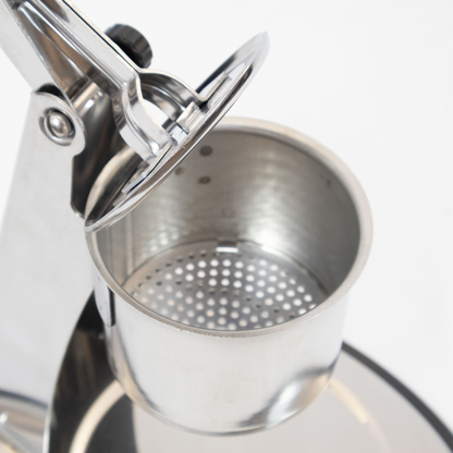 Schiacciapatate Acciaio Inox 18/10 Purè di Patate Made in Italy 2 Filtri Intercambiabili Passapatate Manuale Schiacciapassatelli Lavabile in Lavastoviglie Verdura Frutta Cibo Neonati