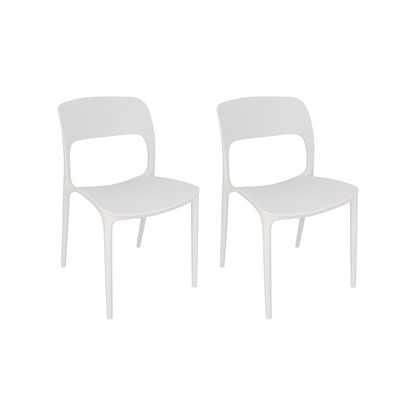 Sedia Bianca Polipropilene Impilabili Schienale Moderno Ergonomico Dimensioni 83 x 55 x 41 cm Interno Esterno Casa Ufficio Bar Ristorante
