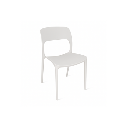 Sedia Bianca Polipropilene Impilabili Schienale Moderno Ergonomico Dimensioni 83 x 55 x 41 cm Interno Esterno Casa Ufficio Bar Ristorante
