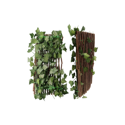 Siepe Finta Recinzione Verde Edera Sintetica Giardino Balcone Terrazzo Ringhiera Privacy Foglie Artificiali Resistente Realistica