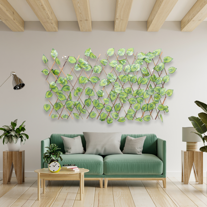 Siepe Finta Recinzione Verde Edera Sintetica Giardino Balcone Terrazzo Ringhiera Privacy Foglie Artificiali Resistente Realistica