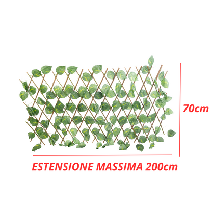 Siepe Finta Recinzione Verde Edera Sintetica Giardino Balcone Terrazzo Ringhiera Privacy Foglie Artificiali Resistente Realistica