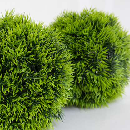 Palla Siepe Finta Esterno Artificiale Sfera di Bosso 18 Ø cm Foglia Realistica Pianta Sintetica Decorativa Interno Esterno Giardino Ingresso Balcone Cortile