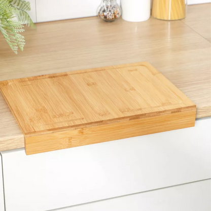 Tagliere Cucina Grande Legno Premium Quality Bambù Massiccio FSC Bordo Piano Lavoro Cucina 45 x 35,5 x 5 cm Professionale Antiscivolo Scanalatura Succhi Carne Cucina Salumi