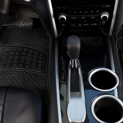 Tappetini Auto Gomma Universali Set 5 Pezzi Abitacolo Bagagliaio Copri Baule Incluso Antiscivolo Sagomabili PVC Plastica Impermeabile Ritagliabile Adattabile