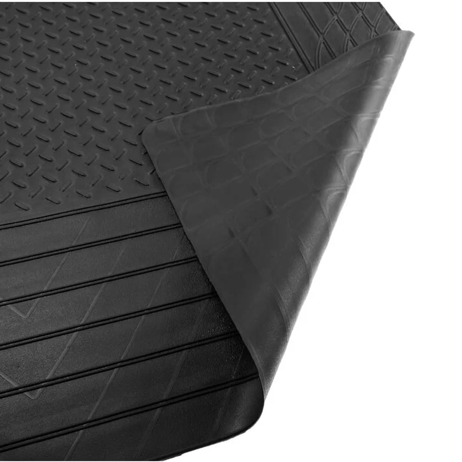 Tappetini Auto Gomma Universali Set 5 Pezzi Abitacolo Bagagliaio Copri Baule Incluso Antiscivolo Sagomabili PVC Plastica Impermeabile Ritagliabile Adattabile