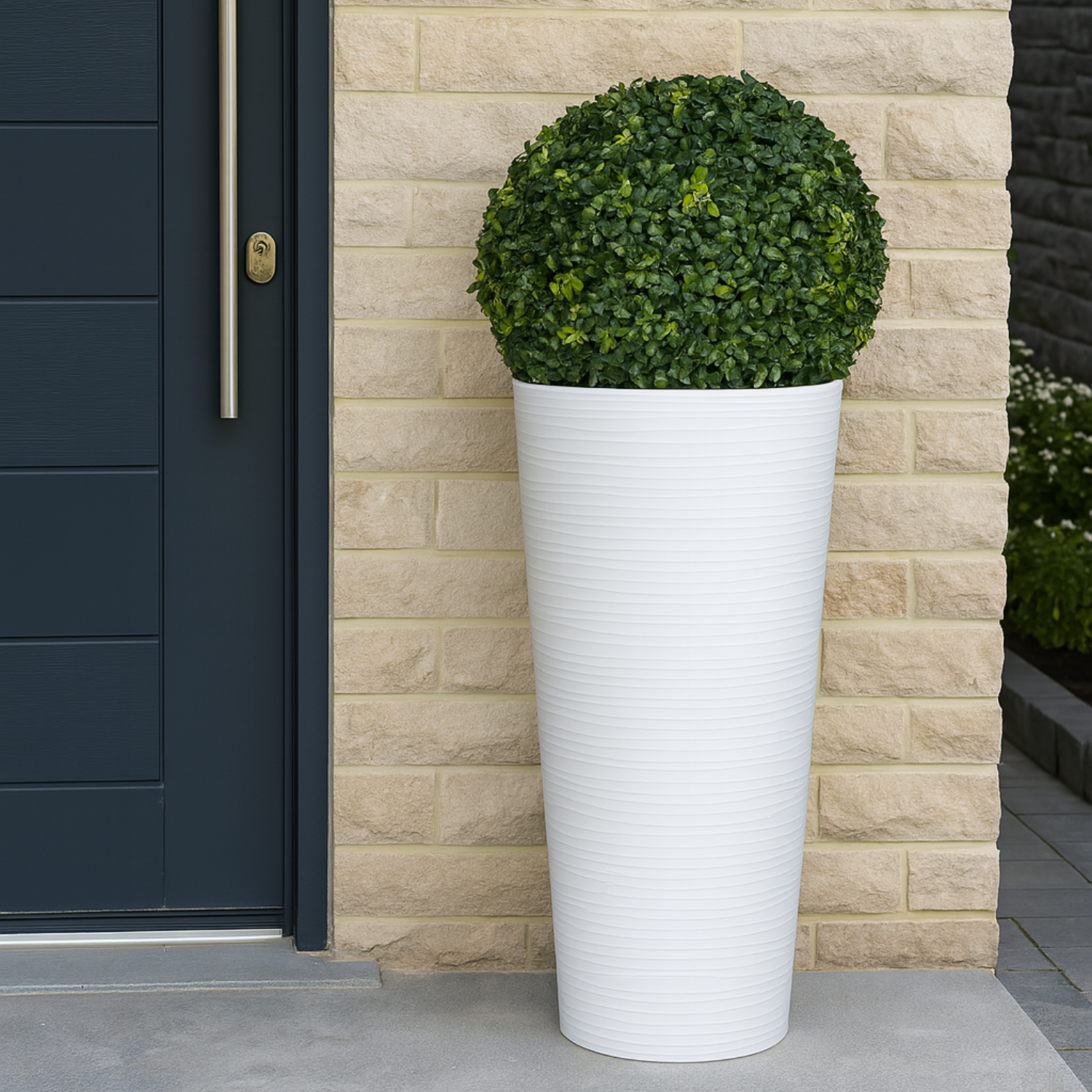 Vasi Per Piante Da Esterno Ovale Alti Fioriera 30x57 Plastica Giardino Balcone Evento Locale Terrazzo Resina Outdoor Design Moderno