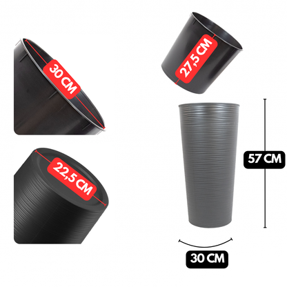 Vasi Per Piante Da Esterno Ovale Alti Fioriera 30x57 Plastica Giardino Balcone Evento Locale Terrazzo Resina Outdoor Design Moderno